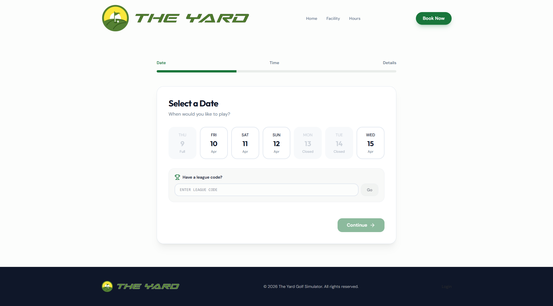 The Yard Booking Platform